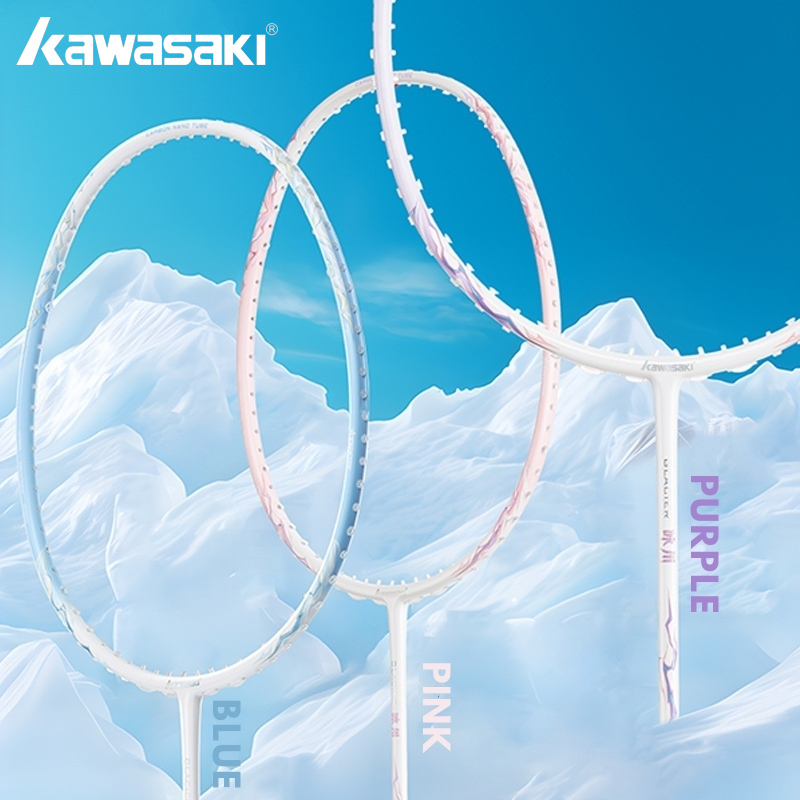 Badminton Raket - Kawasaki GLACIER 5U Badmintonracket Zeer elastische