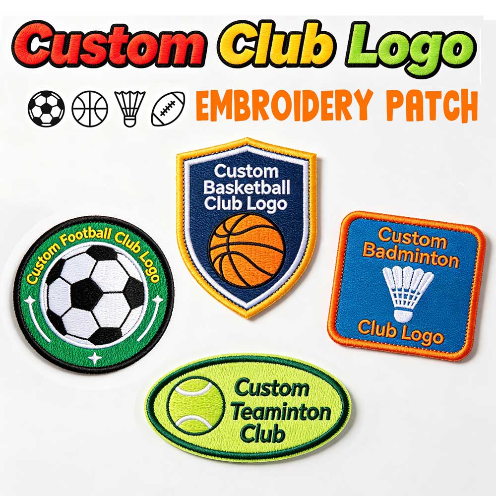 Badminton Club Logo - Op maat gemaakte geborduurde clubpatch voetbalfanbadge,