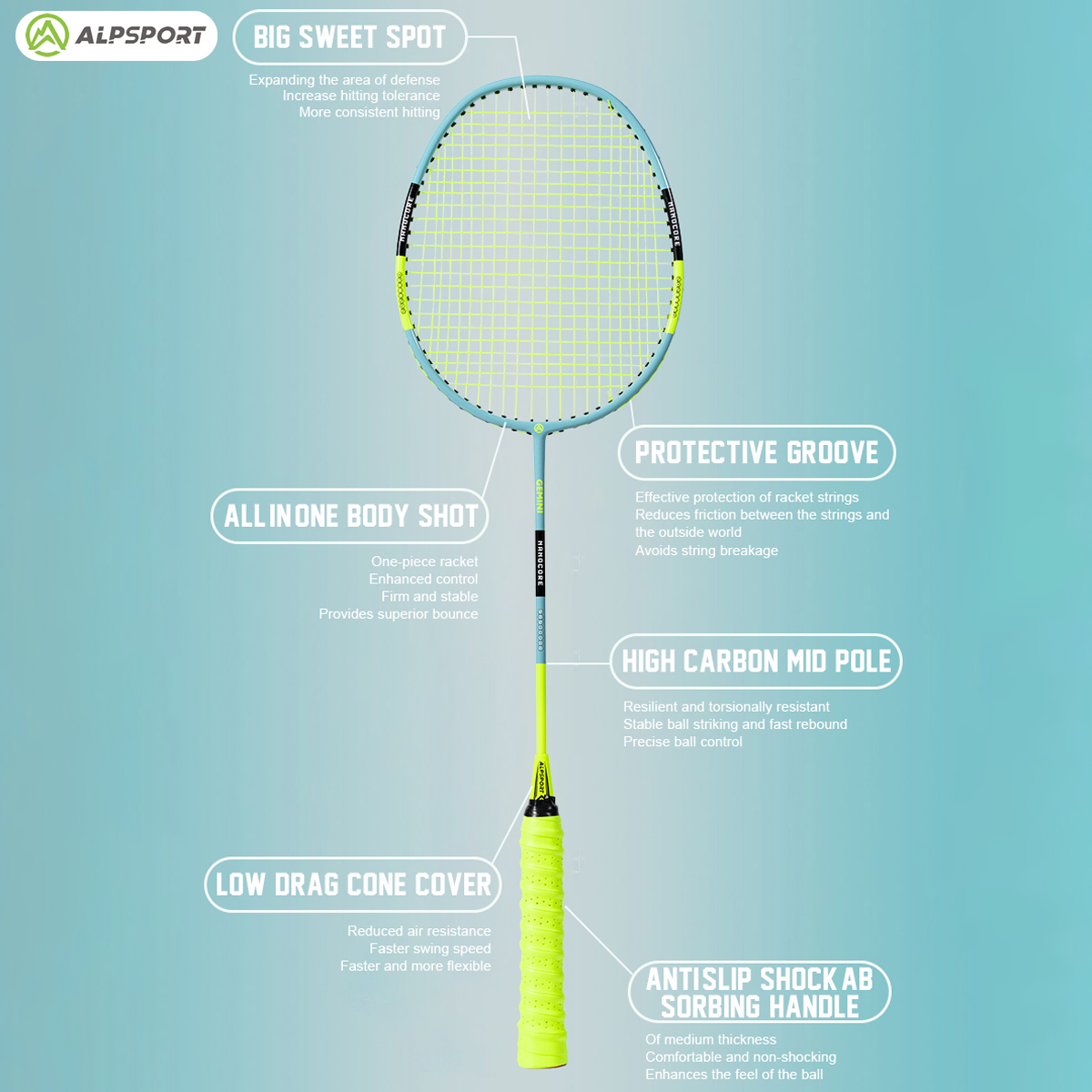 ALP SZZ Professioneel badminto - Badminton Raket recensie en prijs